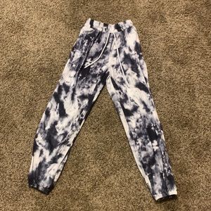 The size is  small they are Tie Dye Elastic waist sweatpants .